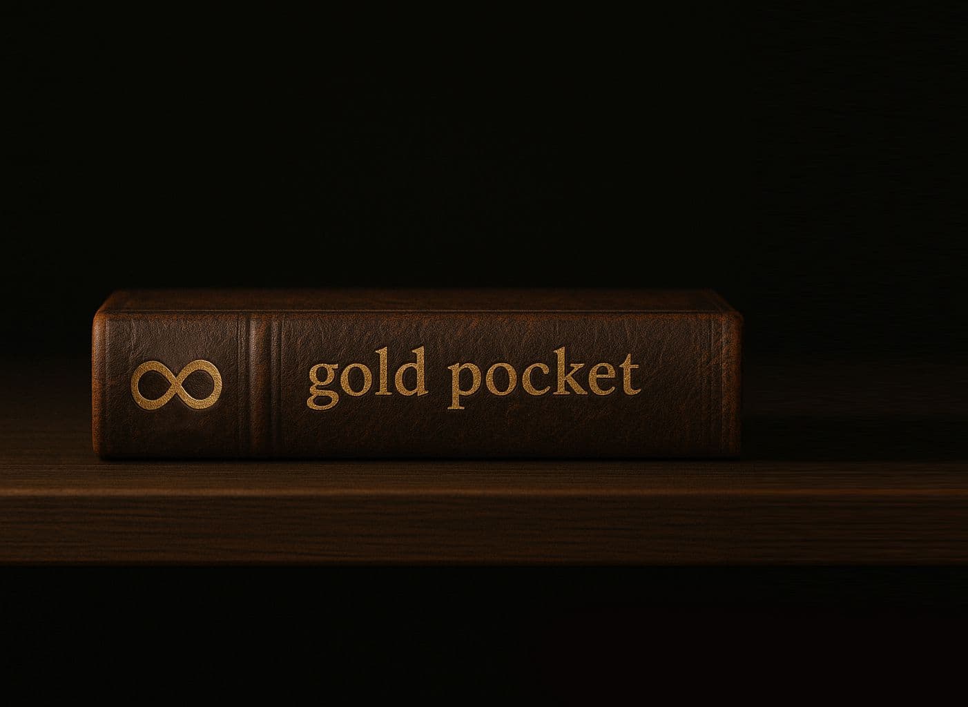 Gold Pocket book with infinity symbol