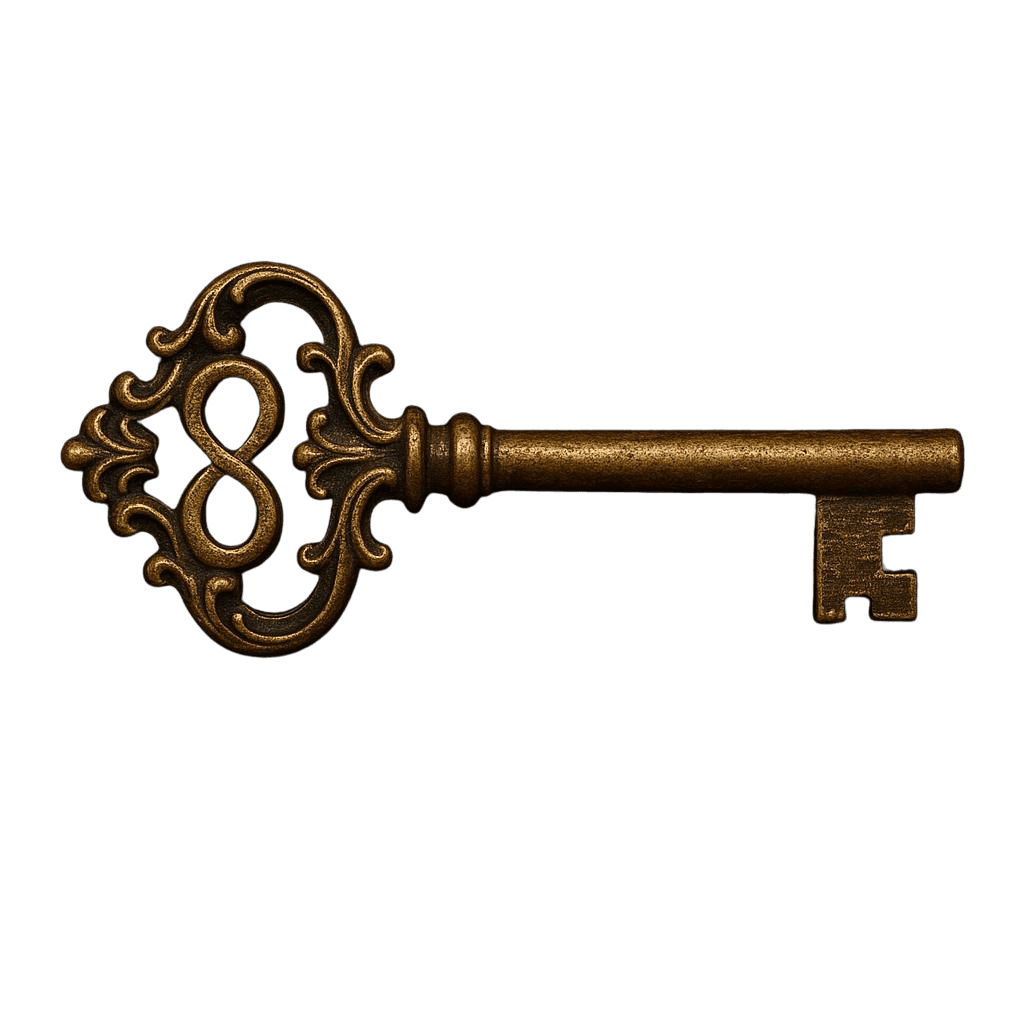 Ornate antique gold key